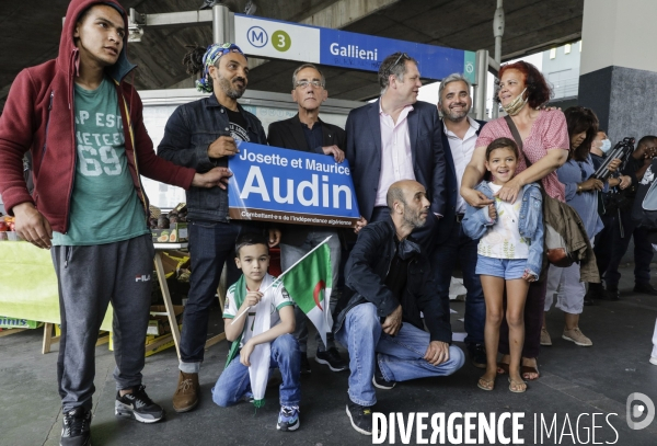 Débaptisation du metro Gallieni à Bagnolet par le nom de Josette et Maurice Audin.