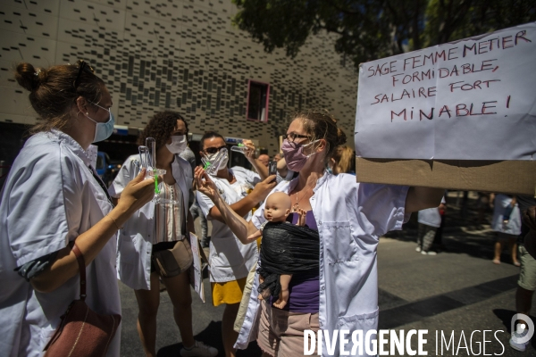 Manifestation du personnel soignant à Marseille