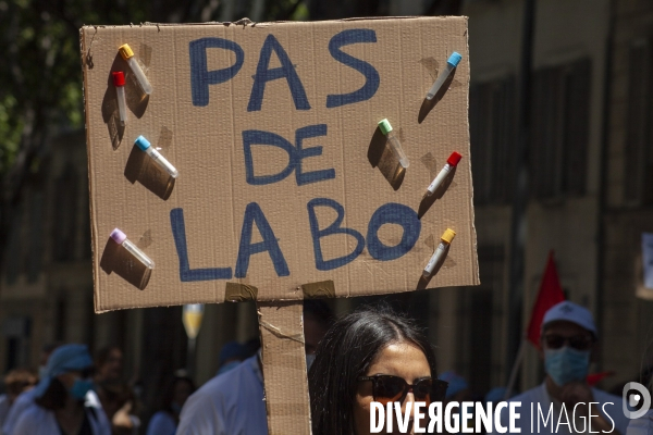 Manifestation du personnel soignant à Marseille