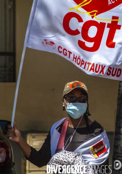 Manifestation du personnel soignant à Marseille