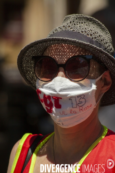 Manifestation du personnel soignant à Marseille