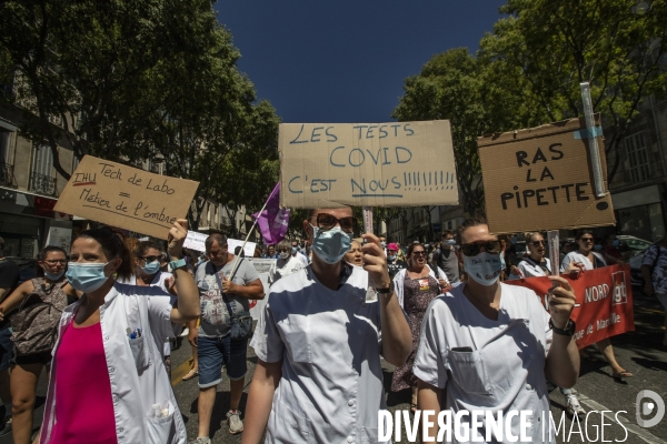 Manifestation du personnel soignant à Marseille