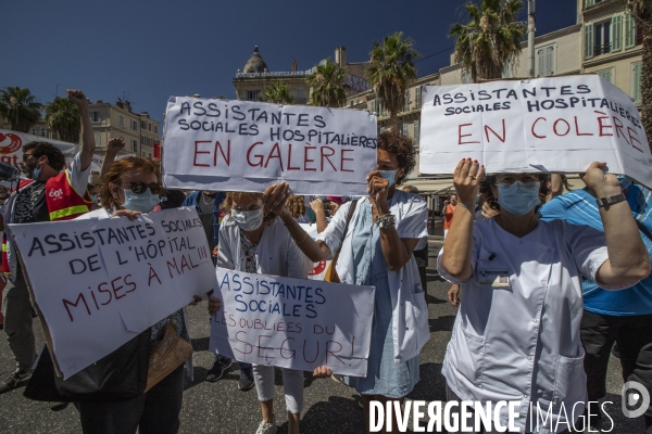 Manifestation du personnel soignant à Marseille