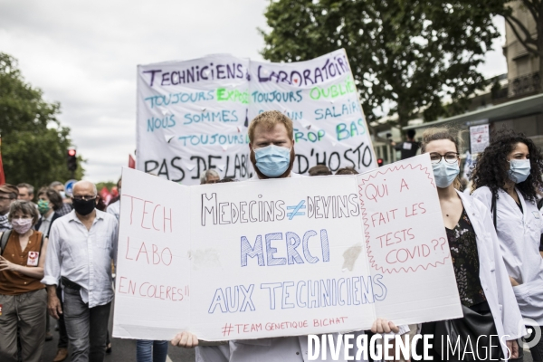 Manifestation des personnels de santé