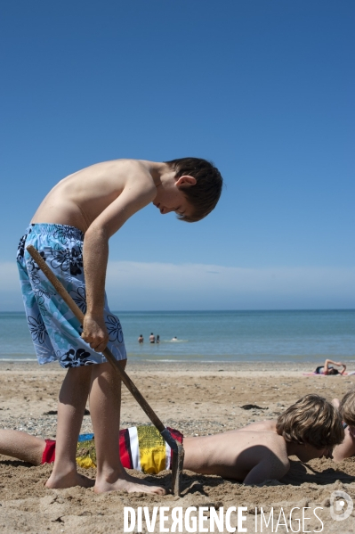 Illustrations enfants à la plage