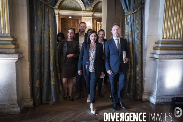 Election d Anne Hidalgo à la mairie de Paris.