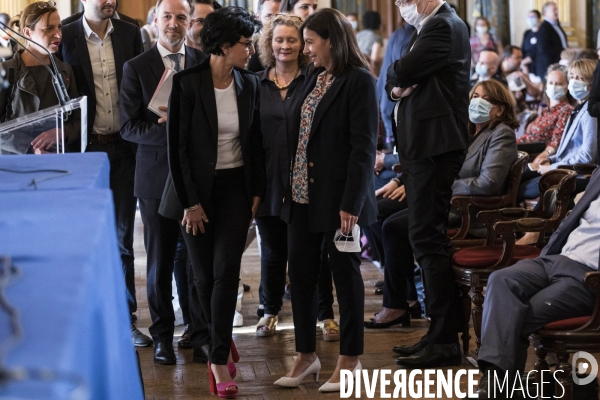 Election d Anne Hidalgo à la mairie de Paris.