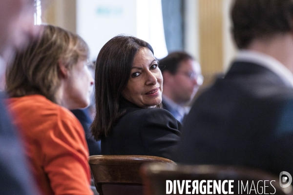 Election d Anne Hidalgo à la mairie de Paris.