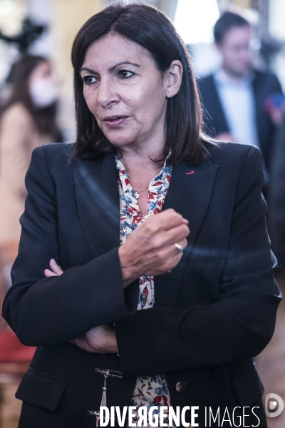 Election d Anne Hidalgo à la mairie de Paris.