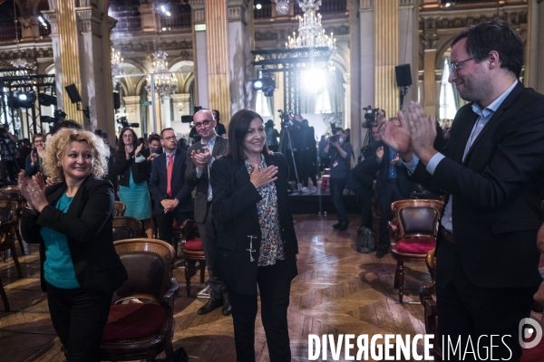 Election d Anne Hidalgo à la mairie de Paris.