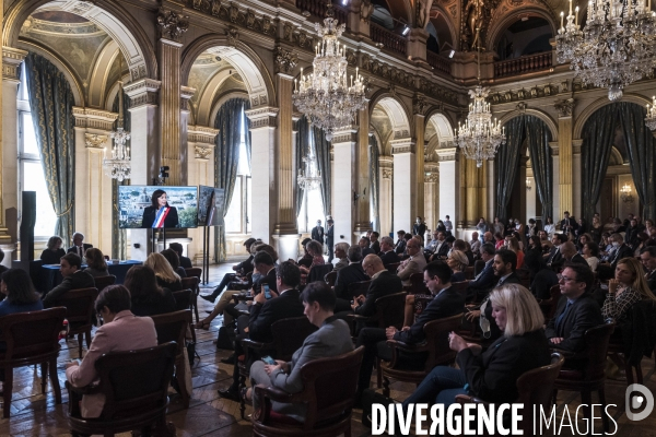 Election d Anne Hidalgo à la mairie de Paris.