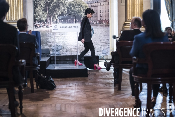 Election d Anne Hidalgo à la mairie de Paris.