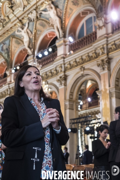 Election d Anne Hidalgo à la mairie de Paris.