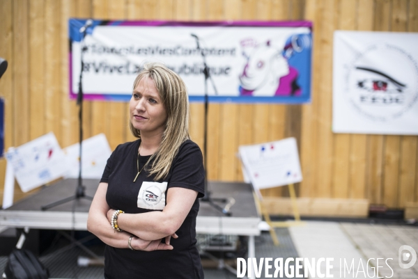 Manifestation des femmes de policiers