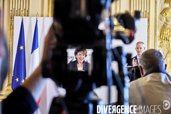 Passation de pouvoir Bachelot et Riester Ministere Culture