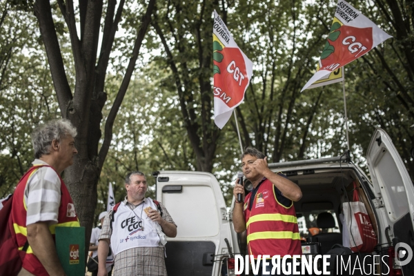 Manifestation des salariés de Nokia Lannion