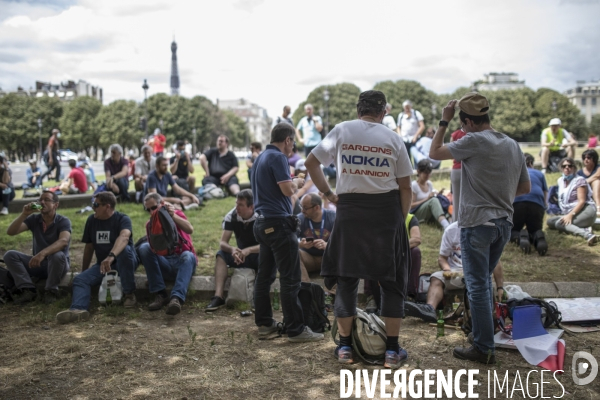 Manifestation des salariés de Nokia Lannion