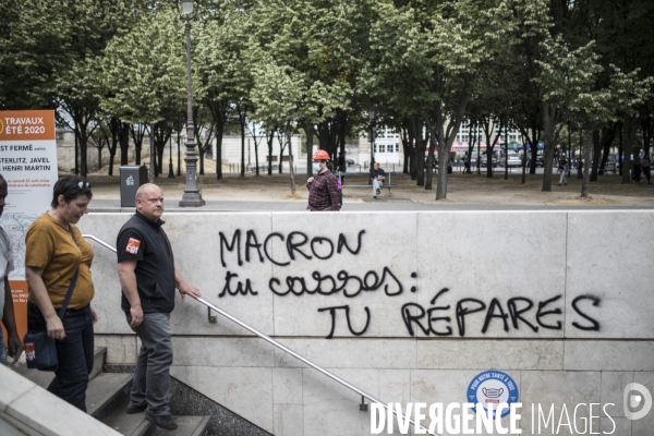 Manifestation des salariés de Nokia Lannion