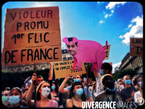 Manifestation féministe contre le gouvernement de la honte