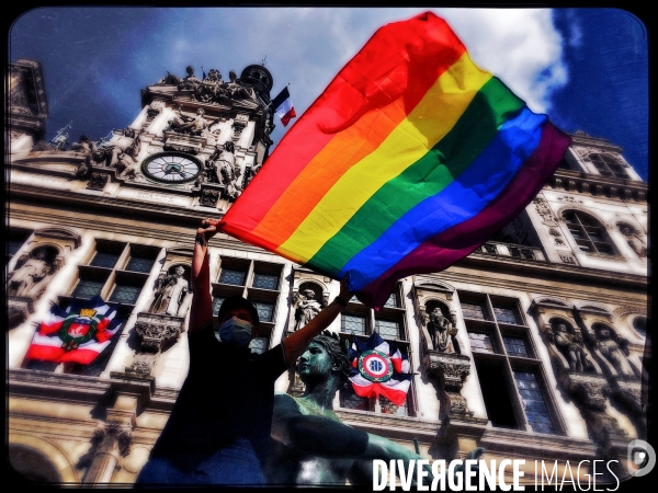 Manifestation féministe contre le gouvernement de la honte