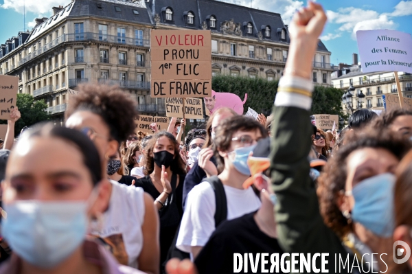 Manifestation féministe contre le gouvernement de la honte