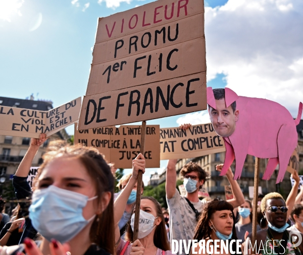 Manifestation féministe contre le gouvernement de la honte