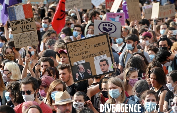 Manifestation féministe contre le gouvernement de la honte