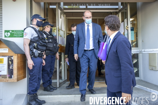 Jean Castex et Gerald Darmanin à Dijon, quartier des Gresilles