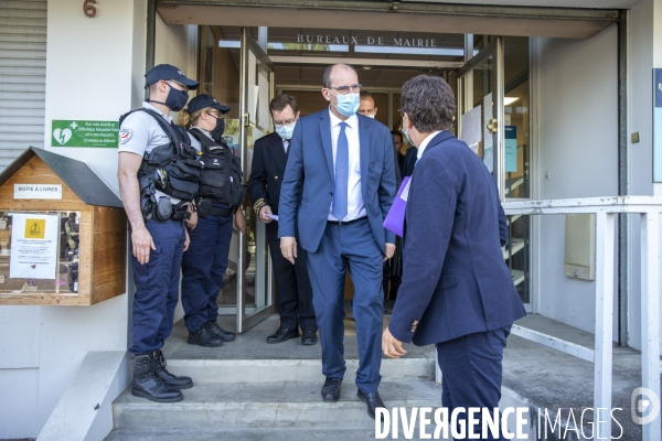 Jean Castex et Gerald Darmanin à Dijon, quartier des Gresilles