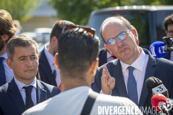 Jean Castex et Gerald Darmanin à Dijon, quartier des Gresilles