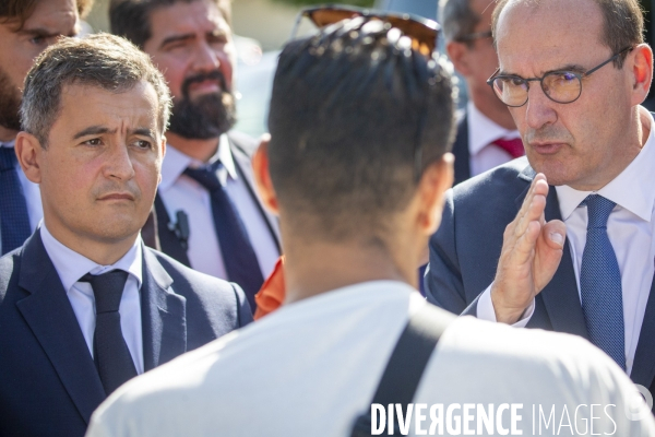 Jean Castex et Gerald Darmanin à Dijon, quartier des Gresilles