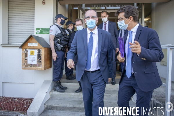 Jean Castex et Gerald Darmanin à Dijon, quartier des Gresilles