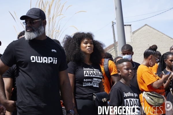 Marche pour Adama Traoré et contre les violences policières à Beaumont-sur-Oise le 18 juillet 2020.