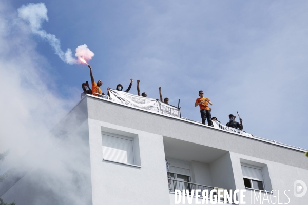 Marche pour Adama Traoré et contre les violences policières à Beaumont-sur-Oise le 18 juillet 2020.