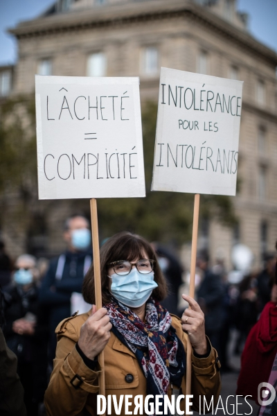 Rassemblement en hommage à Samuel Paty