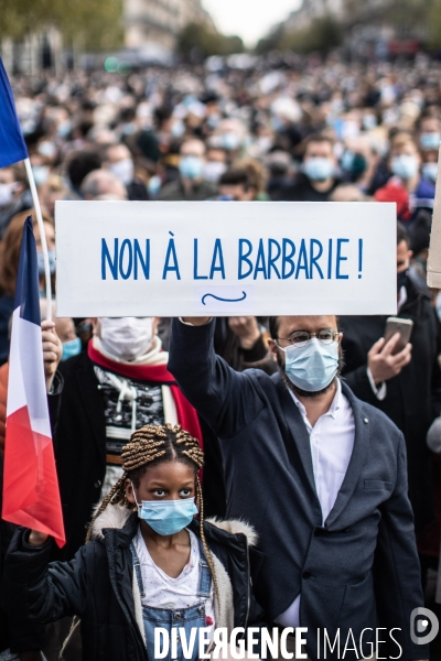 Rassemblement en hommage à Samuel Paty