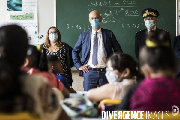 Montataire, déplacement de Jean-Michel Blanquer