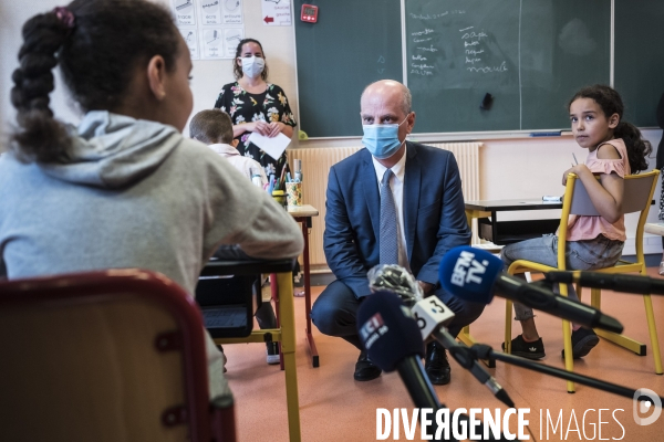 Montataire, déplacement de Jean-Michel Blanquer