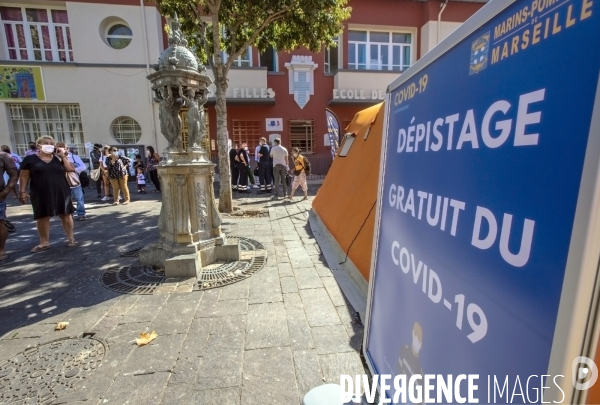 Opération de dépistage contre Covid-19 à Marseille