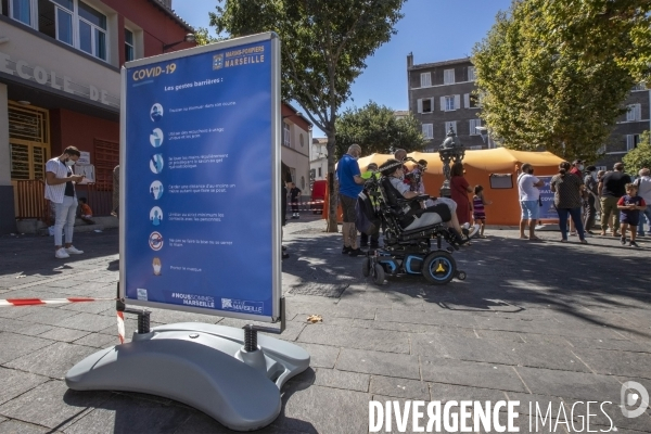 Opération de dépistage contre Covid-19 à Marseille