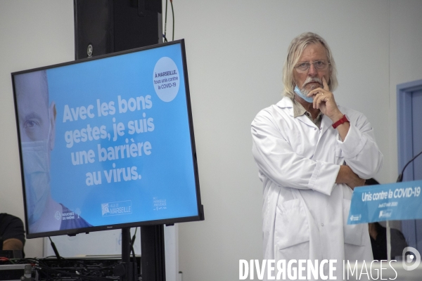 Conférence de presse sur l épidémie de Covid-19 à Marseille