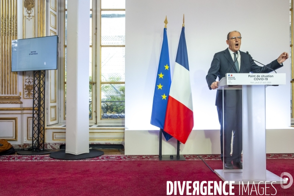 Castex, Véran et Blanquer : conférence de presse sur le COVID-19 à Matignon