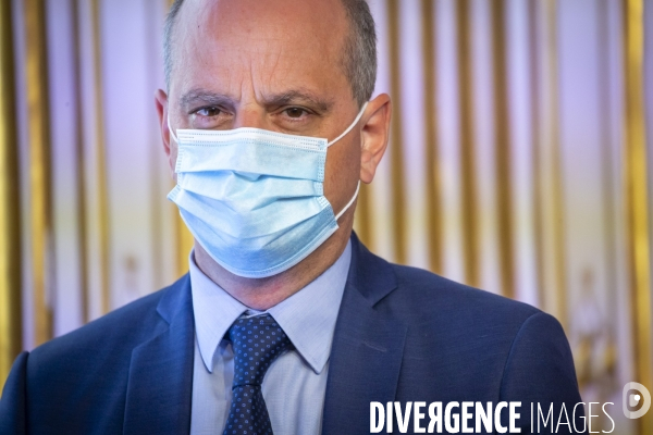 Castex, Véran et Blanquer : conférence de presse sur le COVID-19 à Matignon