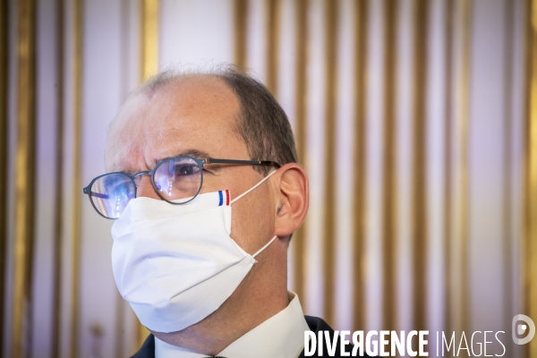 Castex, Véran et Blanquer : conférence de presse sur le COVID-19 à Matignon