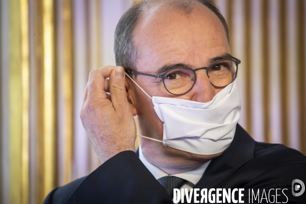 Castex, Véran et Blanquer : conférence de presse sur le COVID-19 à Matignon