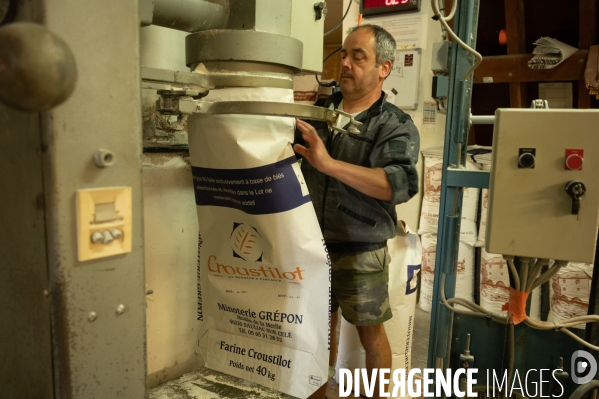 Moulin de La Merlie. Minoterie Grépon. Production de farine.