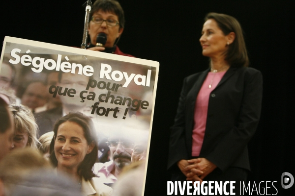 Segolene royal: deplacement en region centre auvergne, gueret, clermont-ferrand. visite d entreprises et rencontre avec la population.