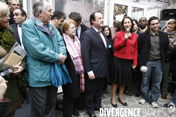 Segolene Royal inaugure son QG de campagne au siege du Parti socialiste