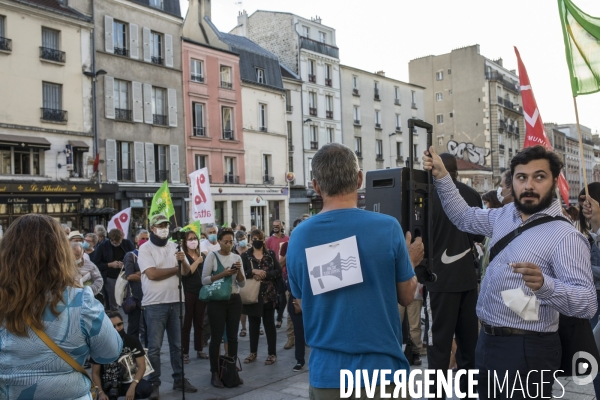 Manifestation sur la gestion de l eau à Saint-Denis