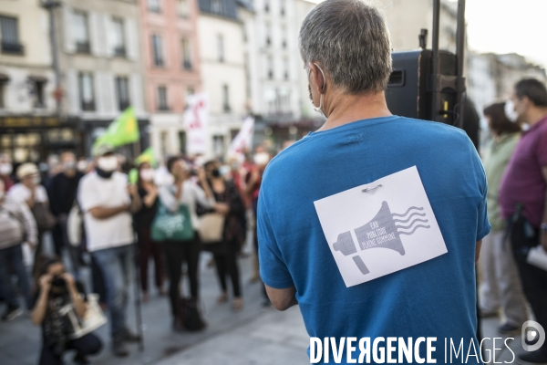 Manifestation sur la gestion de l eau à Saint-Denis